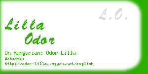 lilla odor business card